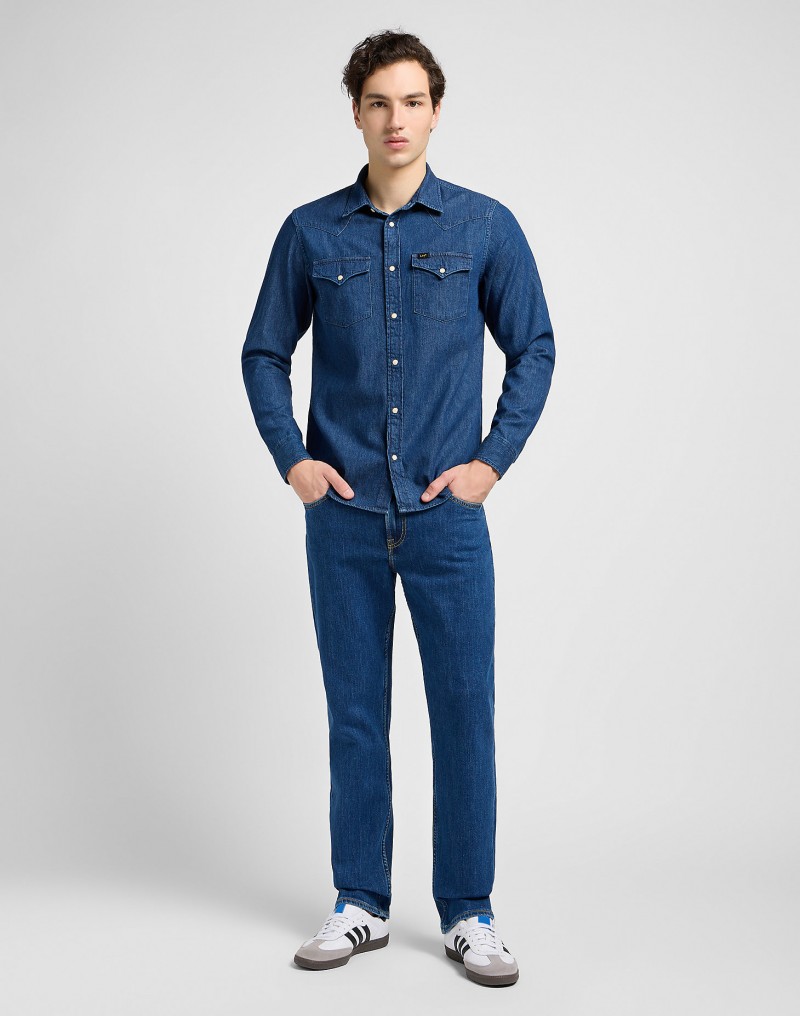 Lee Regular Western Shirt Mid Stone