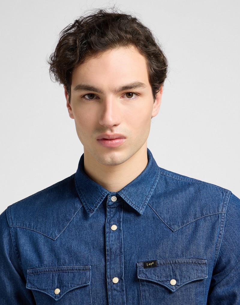 Lee Regular Western Shirt Mid Stone
