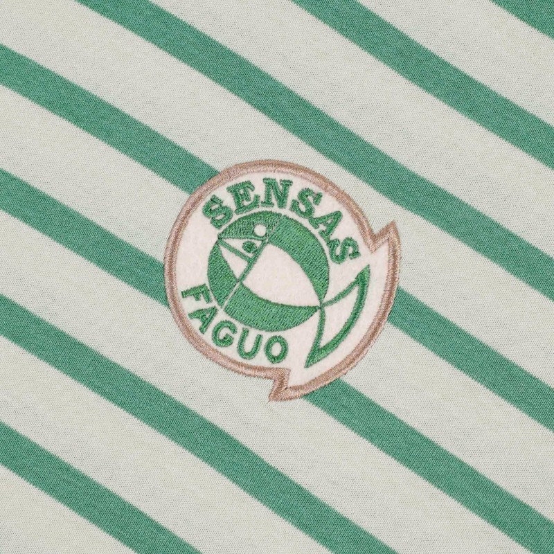 Faguo Lugny Knit Tee Ecru/Green