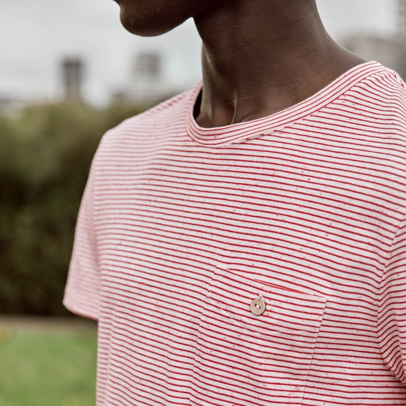 Faguo Olonne Knit Tee Red/White