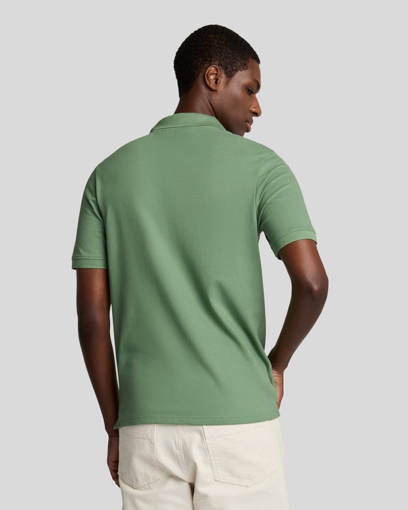 Lyle & Scott Plain Polo Smoke Green