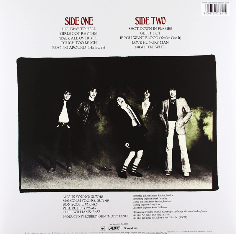 AC/DC "Highway To Hell" Vinilo