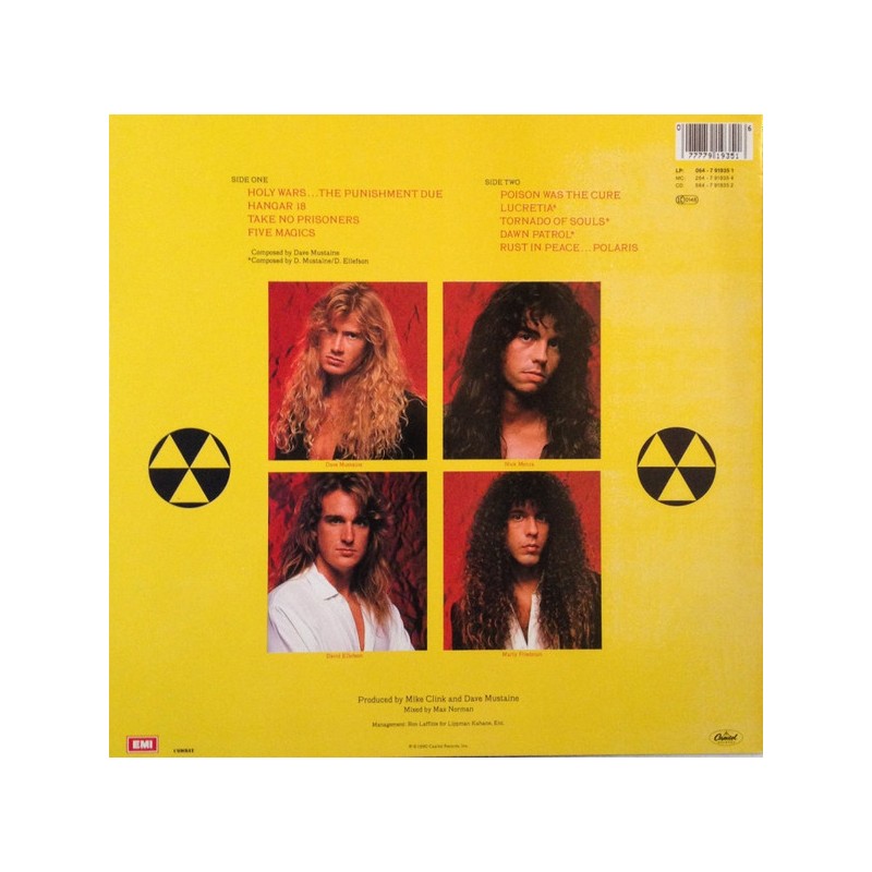 Megadeth "Rust In Peace" Vinilo