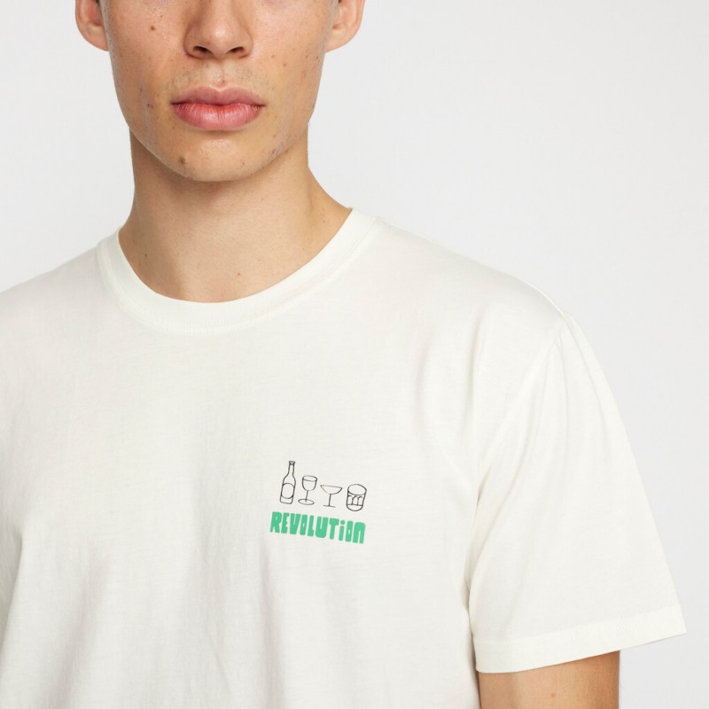 Revolution 1374 BAR Regular Tee Offwhite