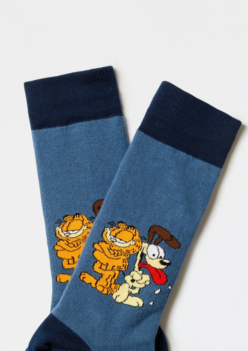 Besocks BeGarfield & Odie Socks Blue