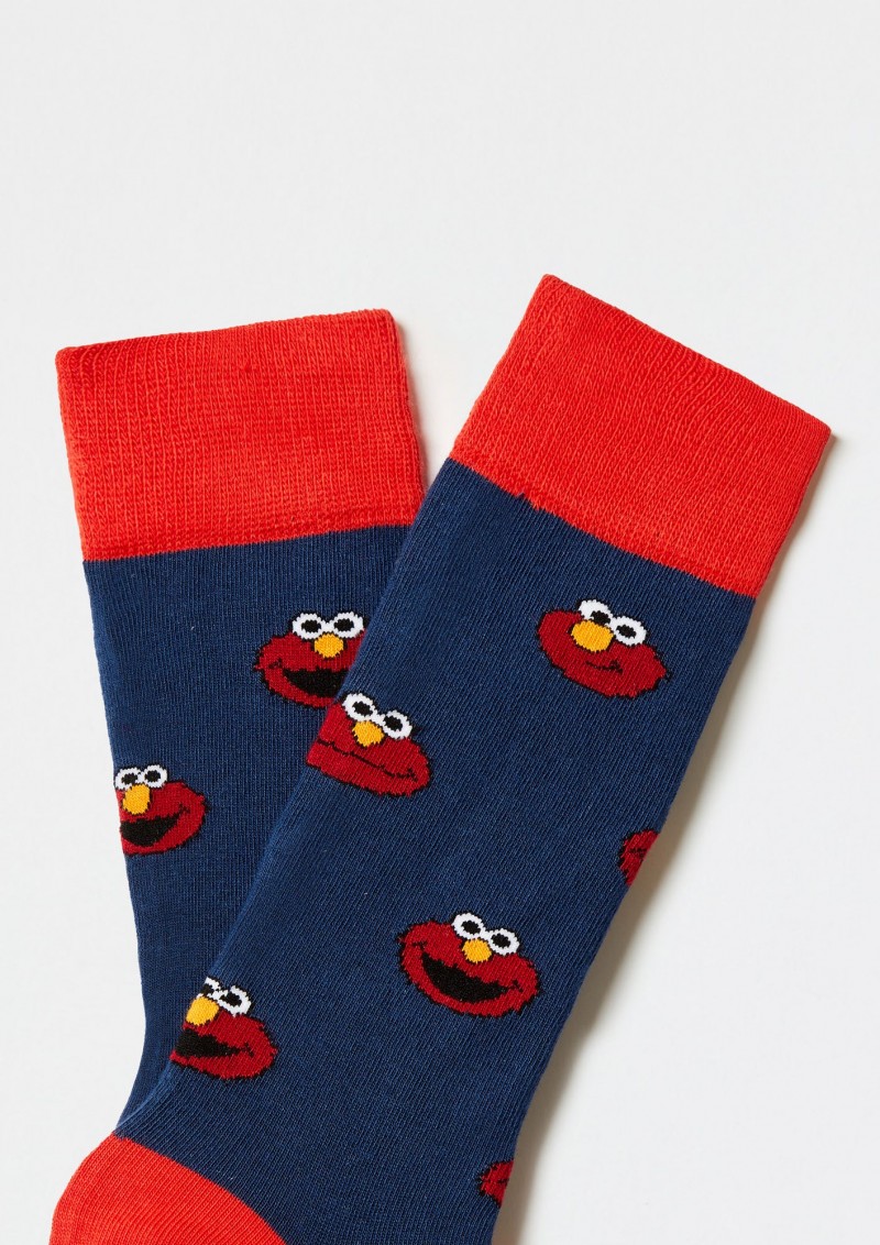 Besocks BeSesamestreet Elmo Socks Blue