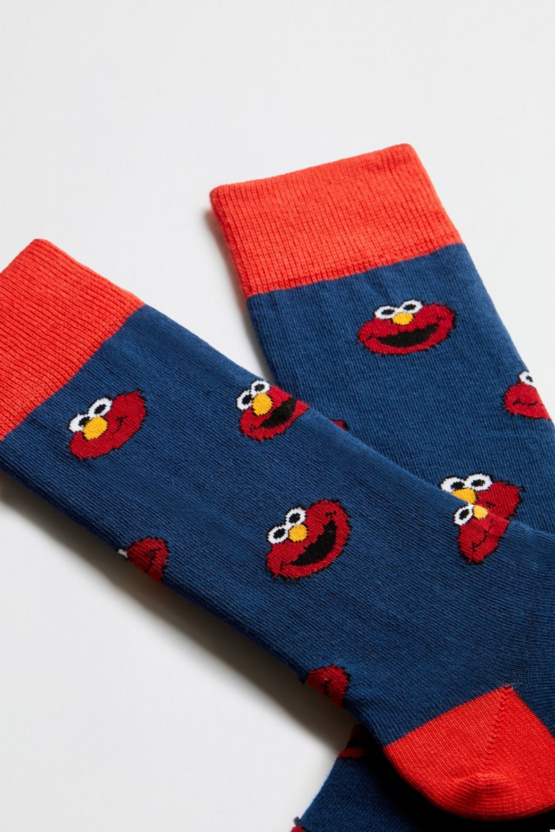 Besocks BeSesamestreet Elmo Socks Blue