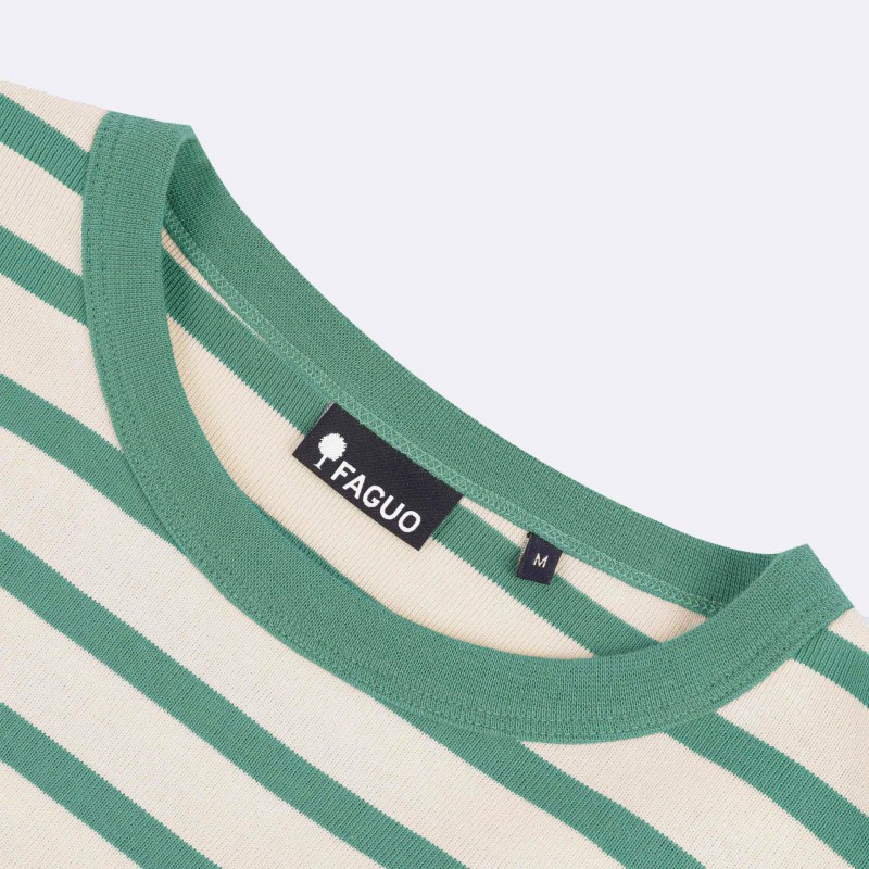 Faguo Aubrac LS Tee Ecru/Green
