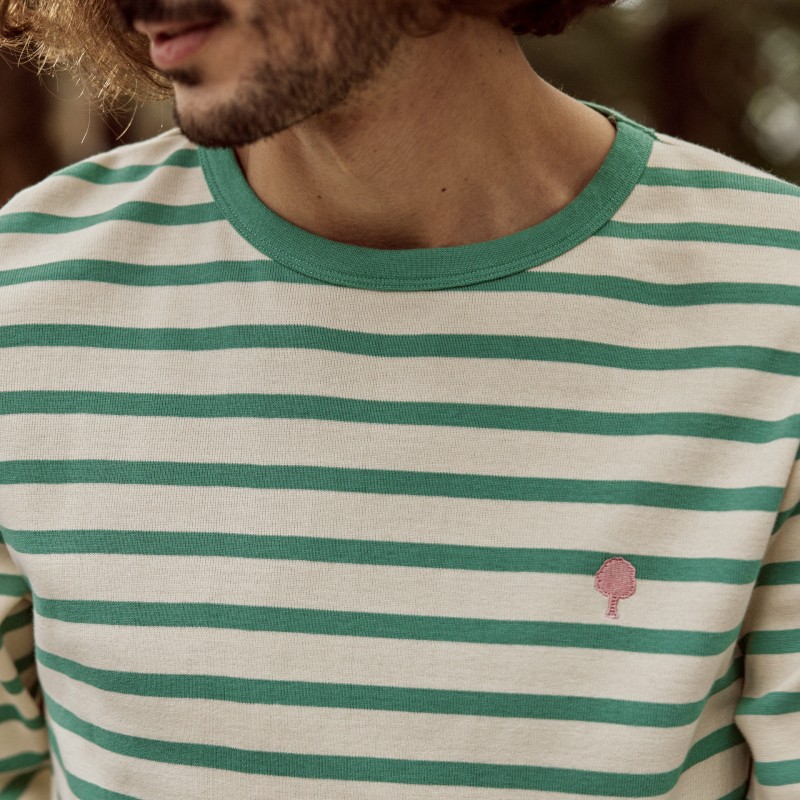 Faguo Aubrac LS Tee Ecru/Green