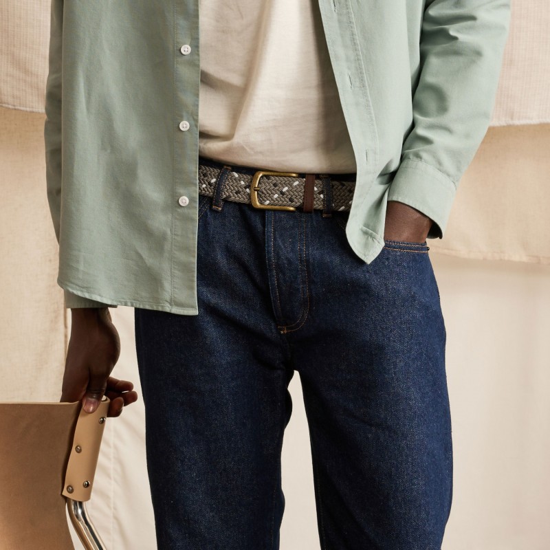 Faguo Woven Belt Beige/Brown