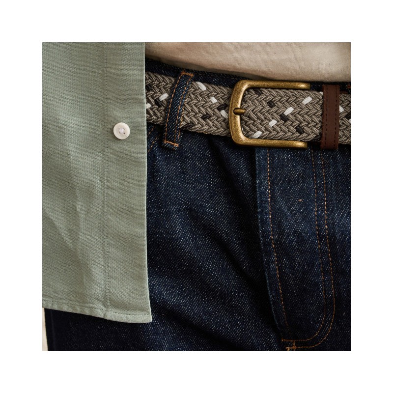 Faguo Woven Belt Beige/Brown