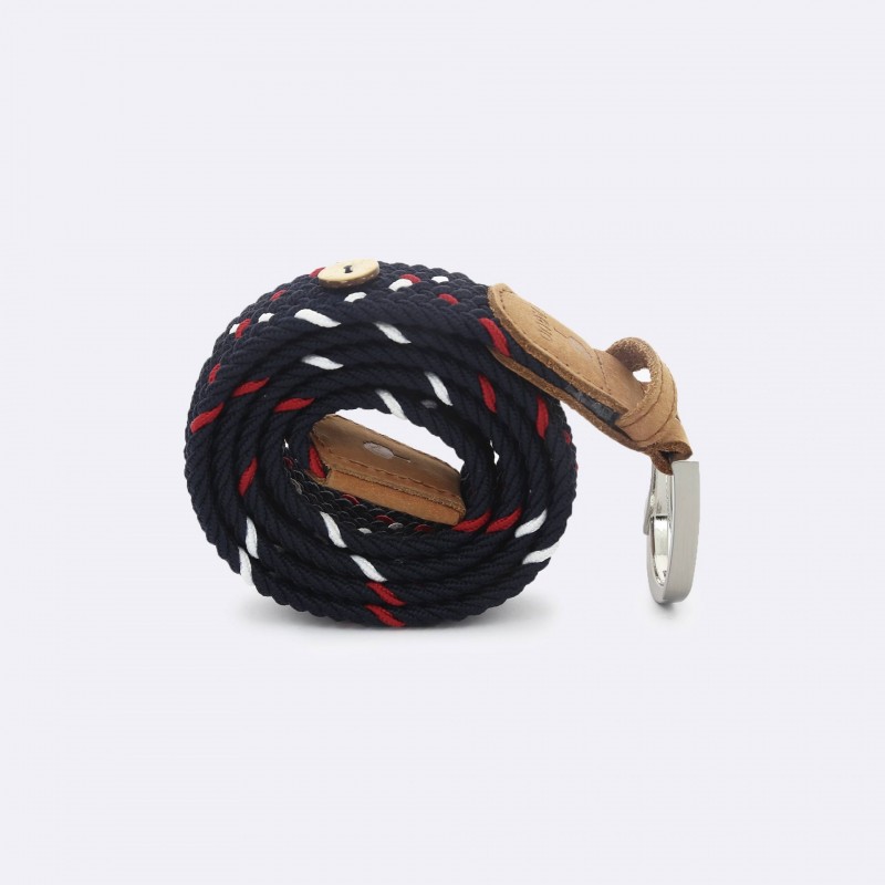 Faguo Woven Belt Navy/White/Red