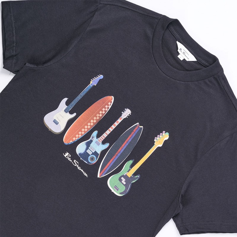 Ben Sherman Surf & Guitars Tee Black