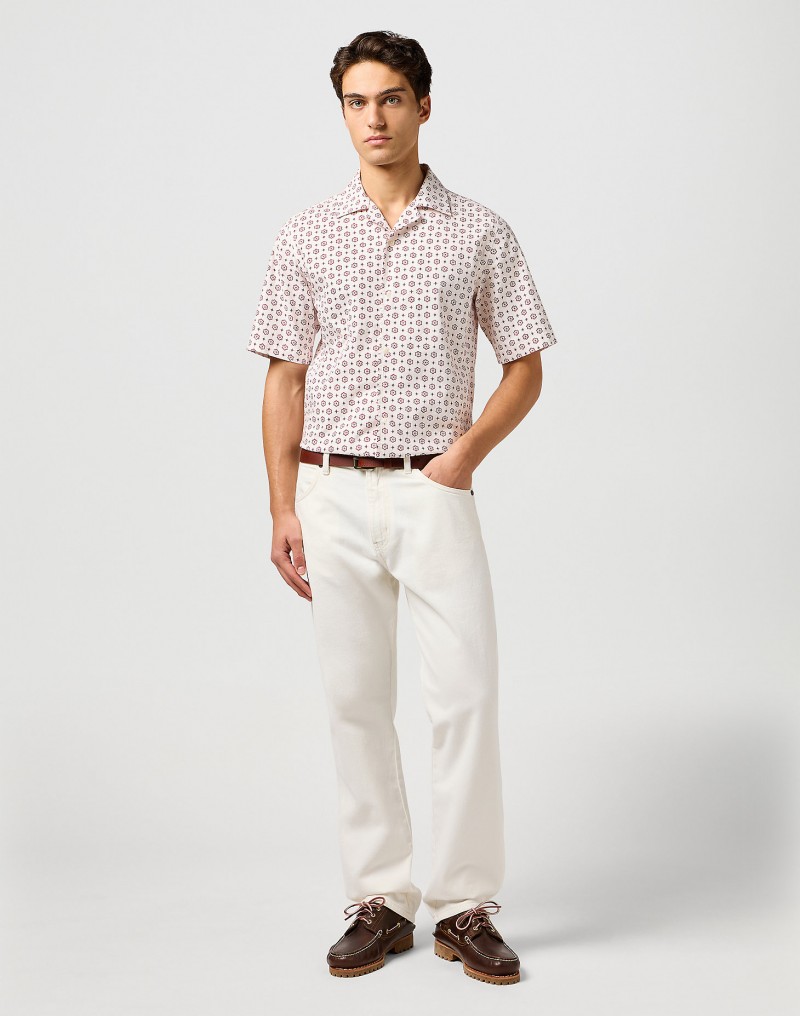 Wrangler Resort Shirt White Geo