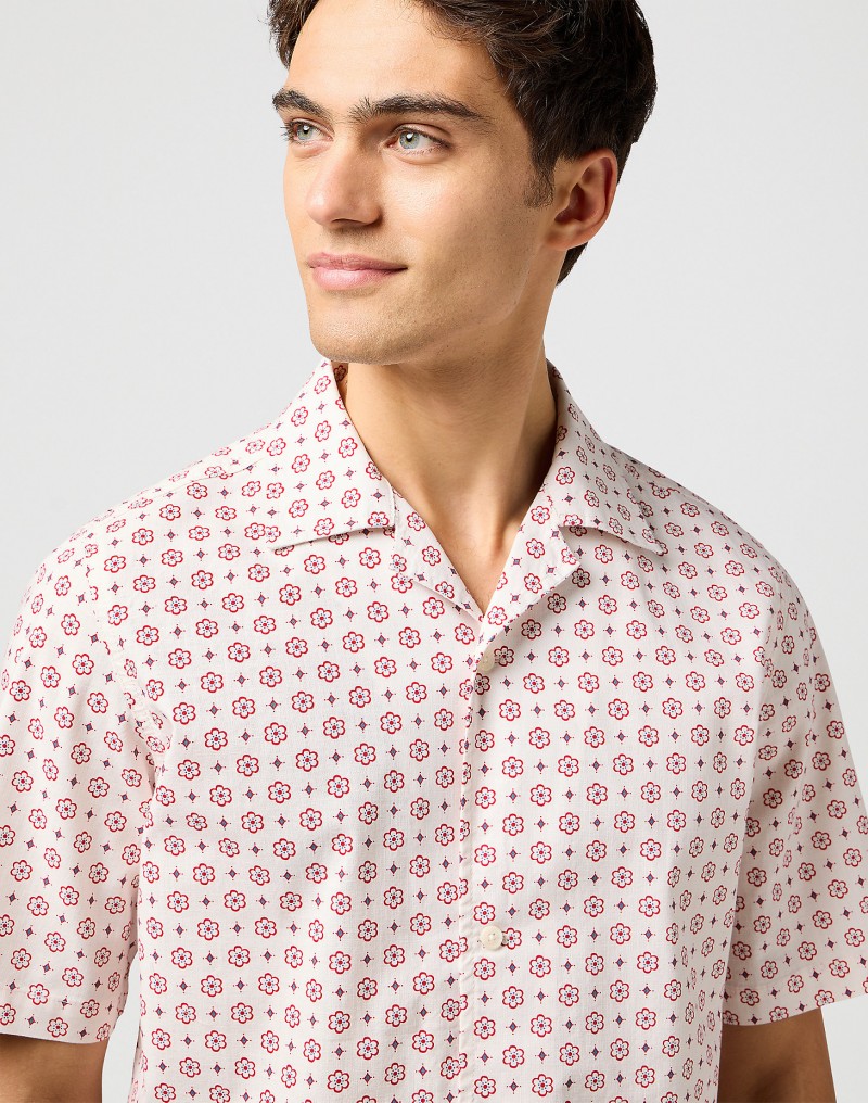 Wrangler Resort Shirt White Geo