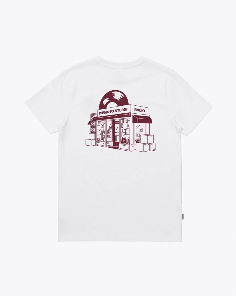 Wemoto Record Tee White