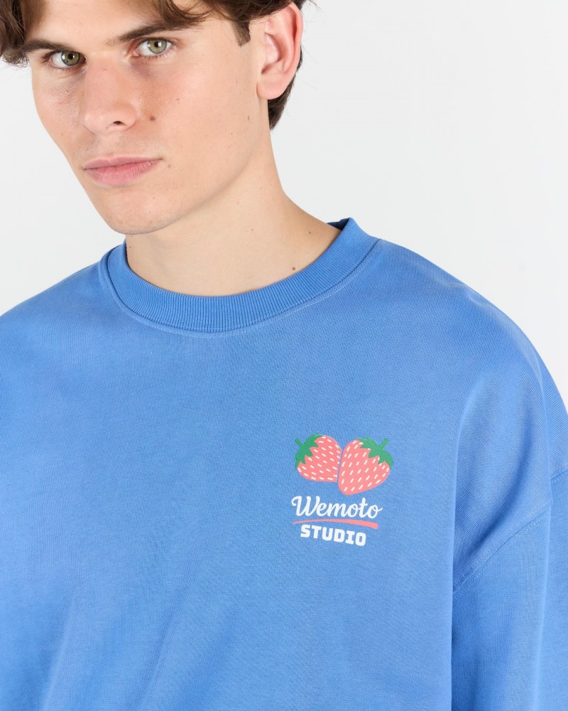 Wemoto Strawberry Printed Crewneck...