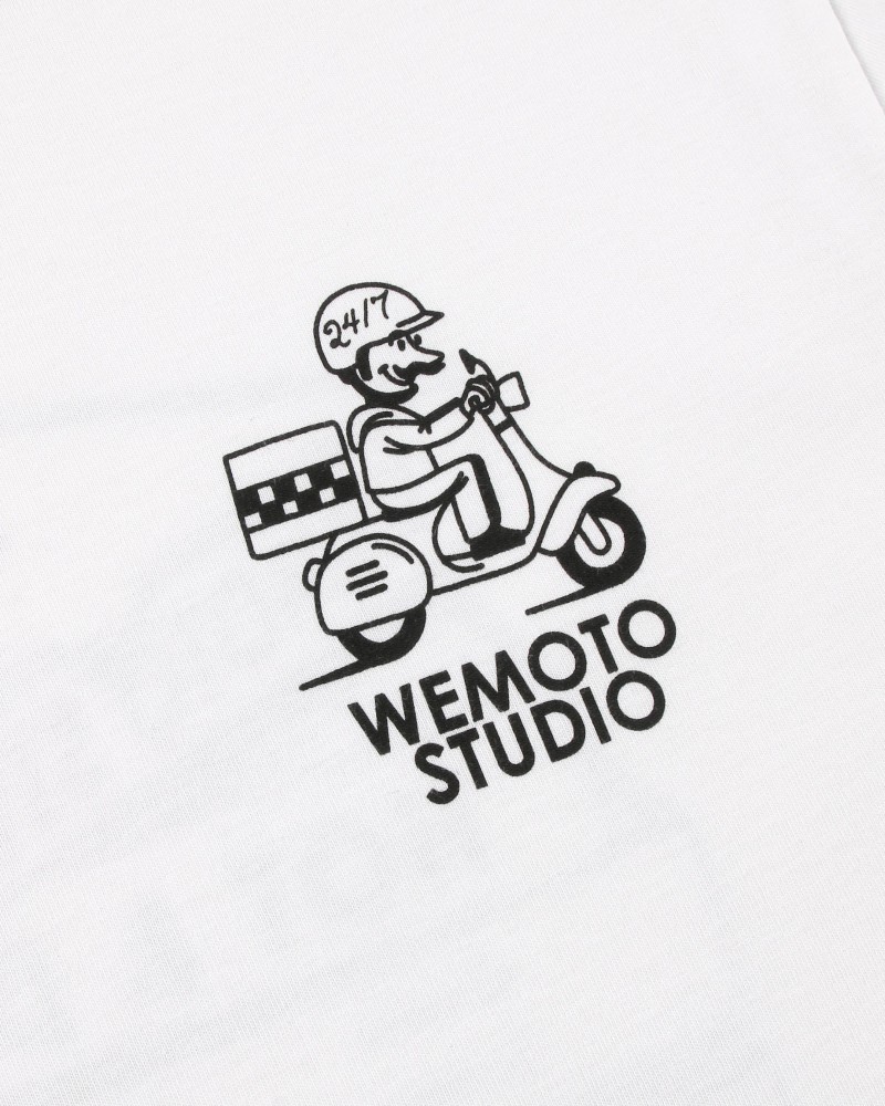 Wemoto Box Printed Tee White