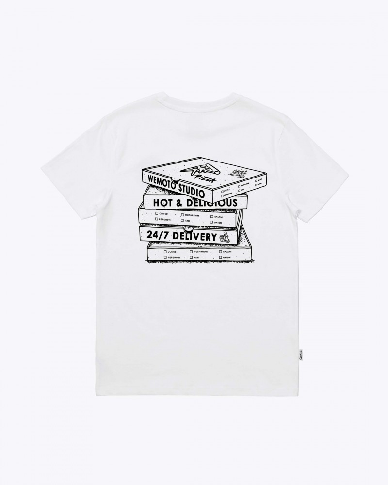 Wemoto Box Printed Tee White