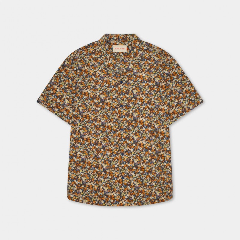 Revolution 3112 Cuban Shirt Orange