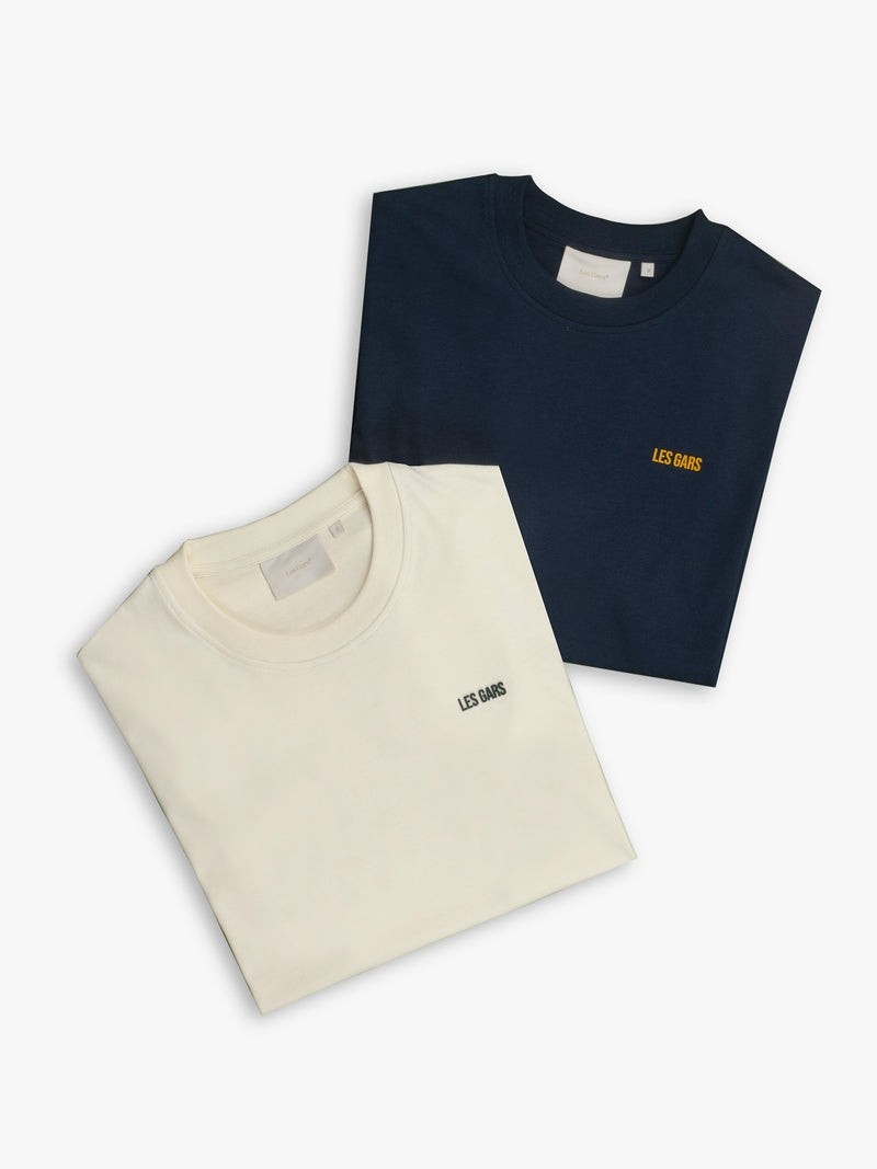 Les Gars Monogram Tee Cannoli White