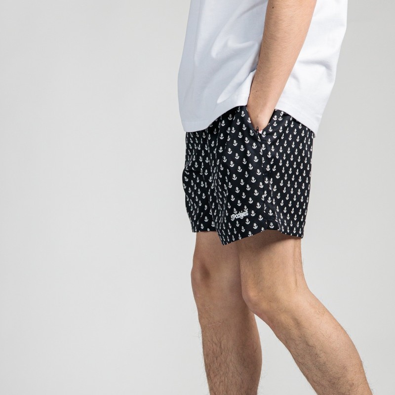 Pockies Anchor Shorties Boardshort Black