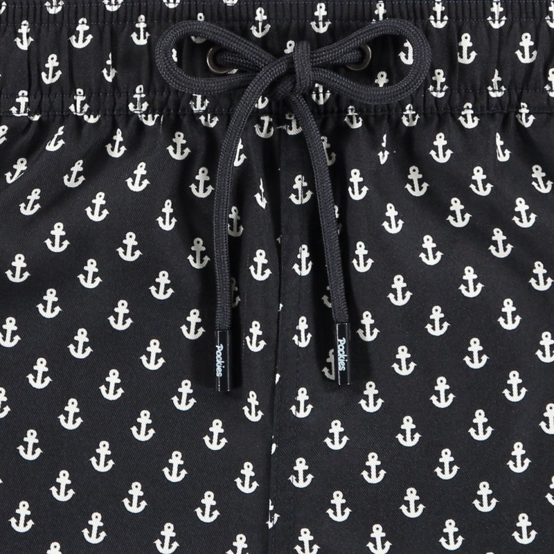 Pockies Anchor Shorties Boardshort Black