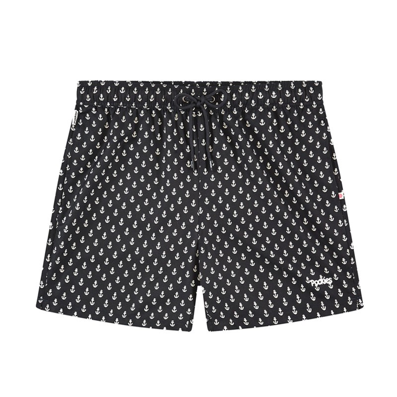 Pockies Anchor Shorties Boardshort Black