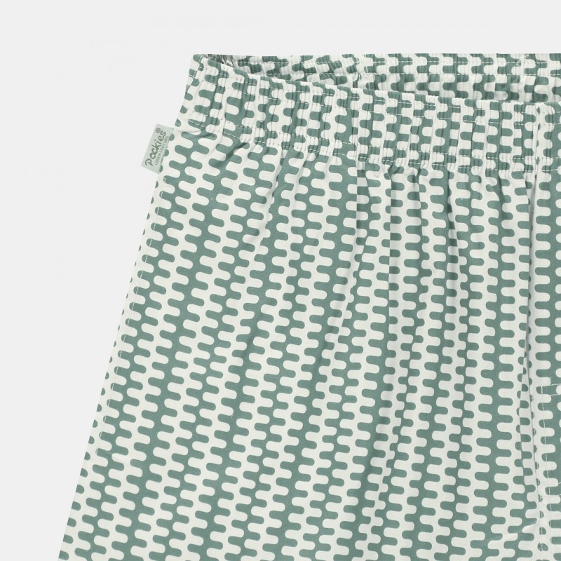 Pockies Green Wavey Boxer Shorts Green