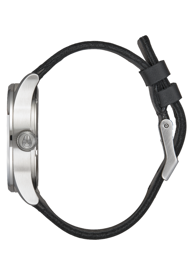 Nixon Sentry Leather All Silver/Black