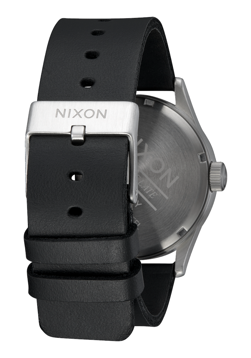 Nixon Sentry Leather All Silver/Black