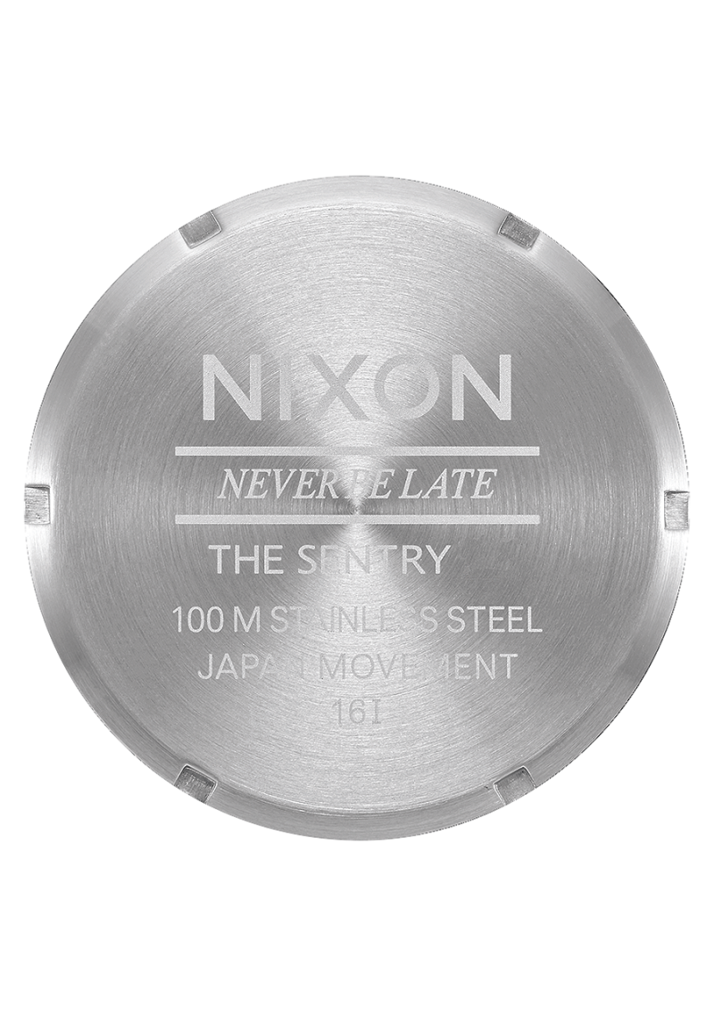 Nixon Sentry Leather All Silver/Black