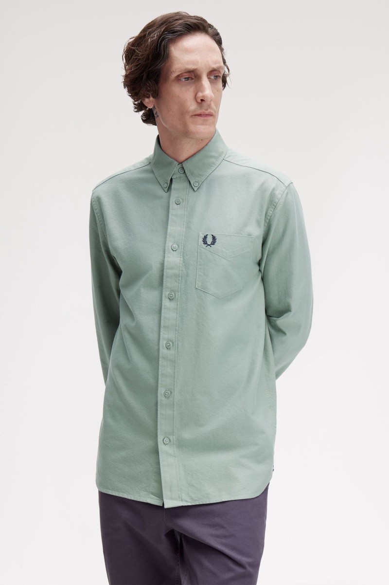 Fred Perry M5516 Oxford Shirt Bayleaf