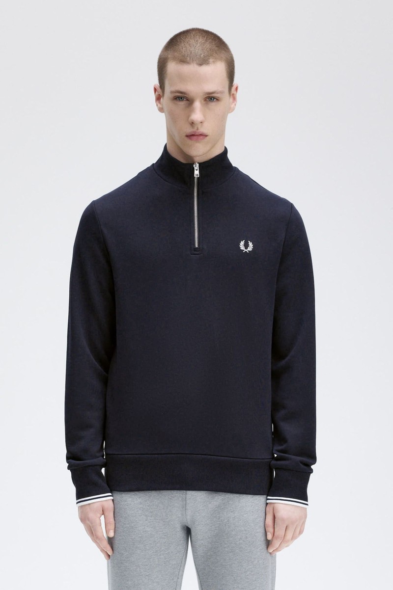 Fred Perry Half Zip Sweat Navy