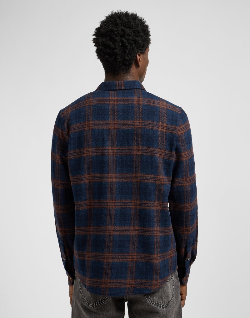 Lee Clean Western Shirt Luxe Rivet Navy