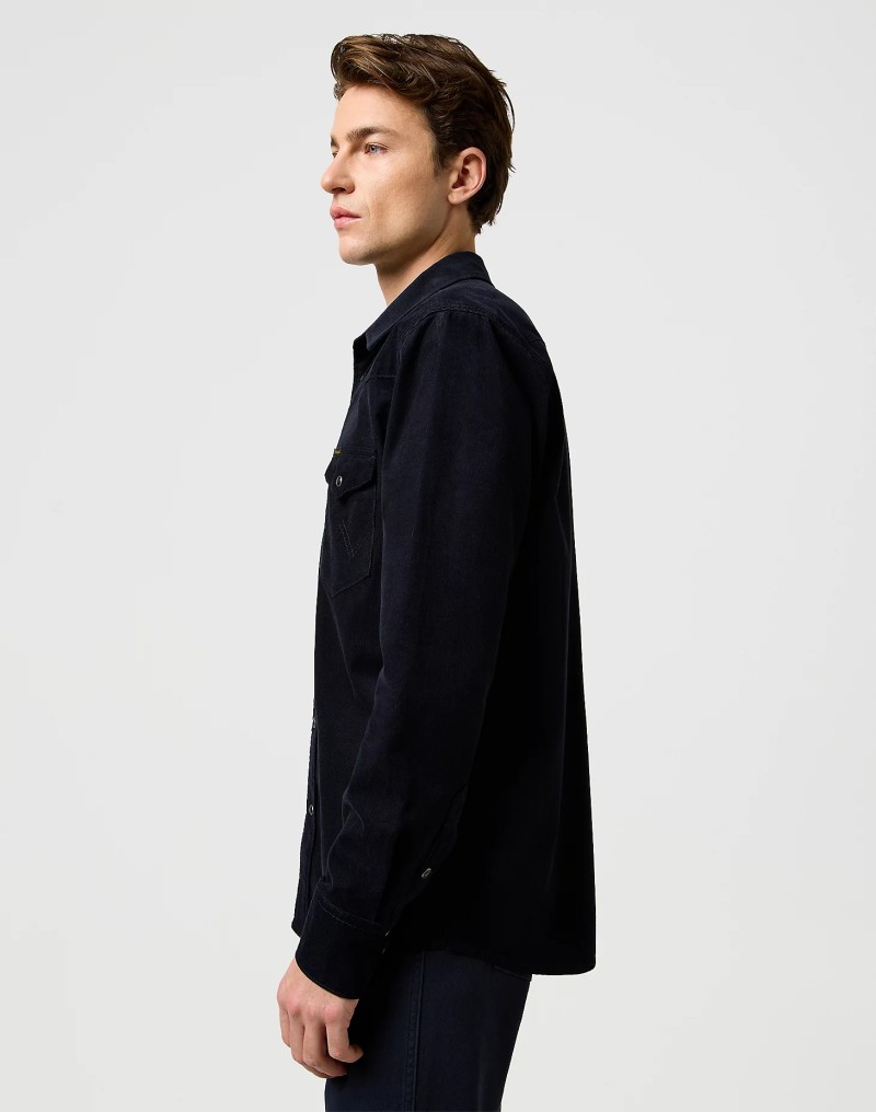 Wrangler Western Cord Shirt Black