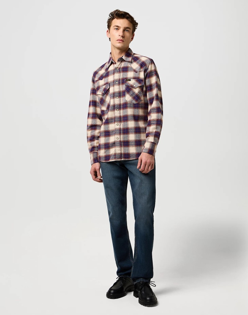 Wrangler Western Shirt Birch Blue