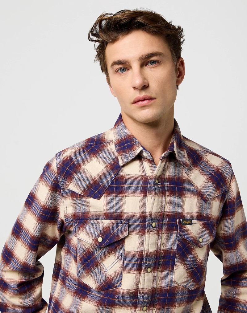 Wrangler Western Shirt Birch Blue