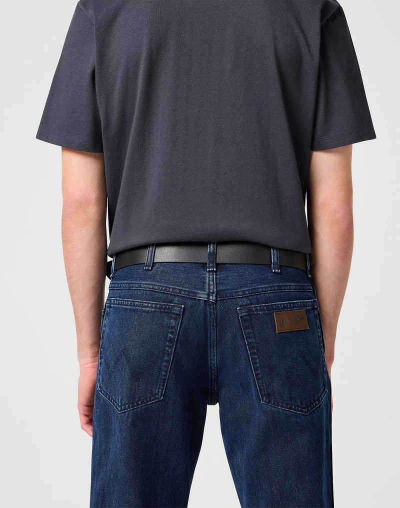 Wrangler Metal Loop Leather Belt Black