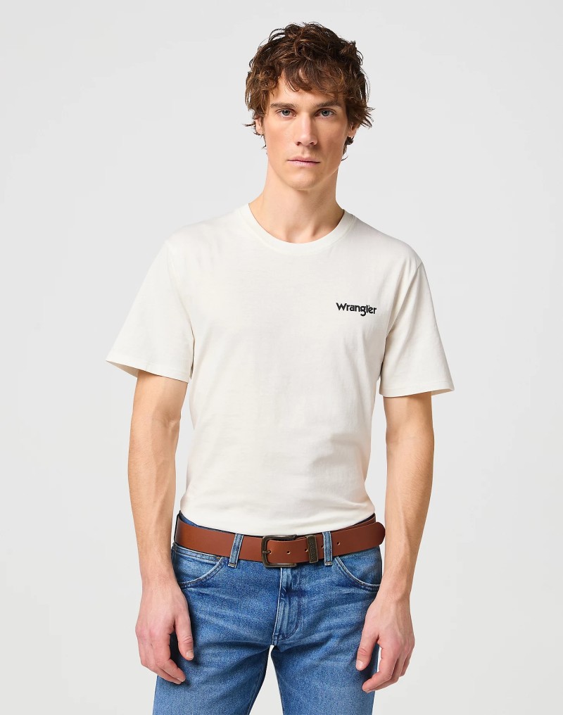 Wrangler Metal Loop Leather Belt Cognac