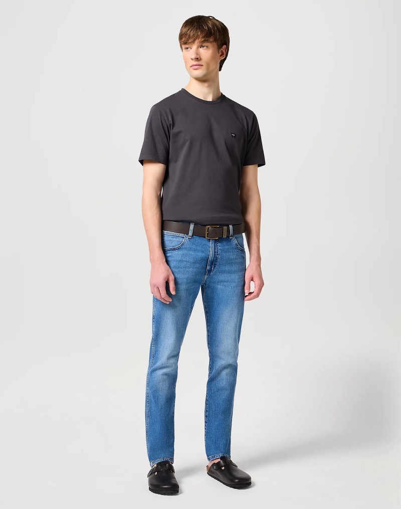 Wrangler Metal Loop Leather Belt Brown