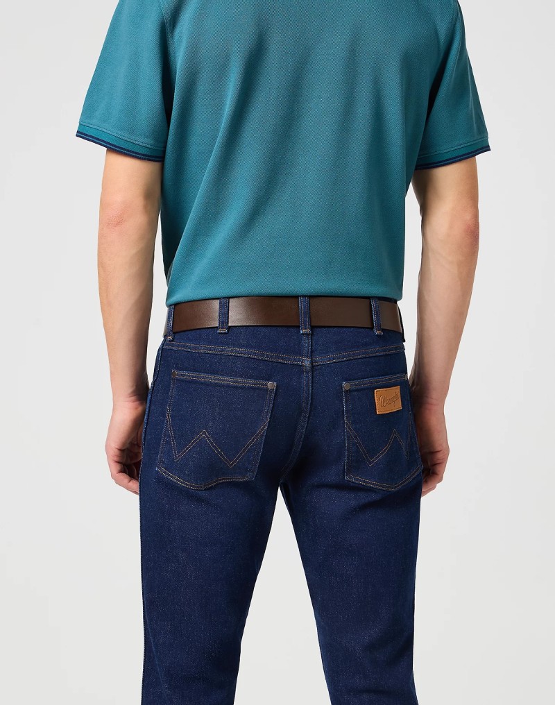 Wrangler Kabel Buckle Leather Belt Brown