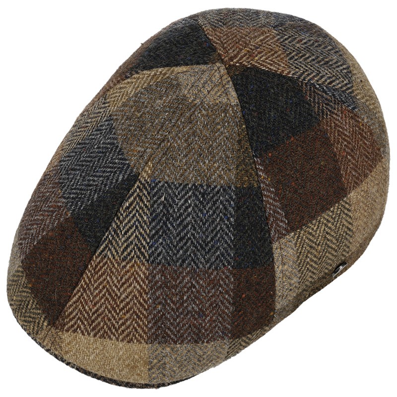 Lierys Virgin Wool Duck Cap Brown/Blue