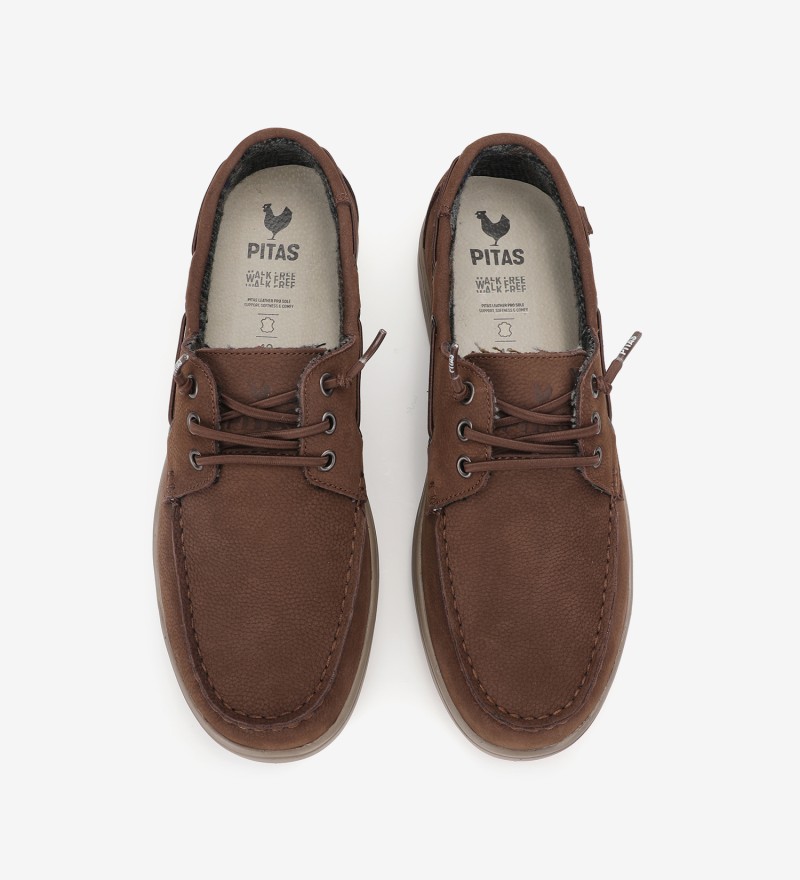 Walk In Pitas Daiki Leather Coast Marrón