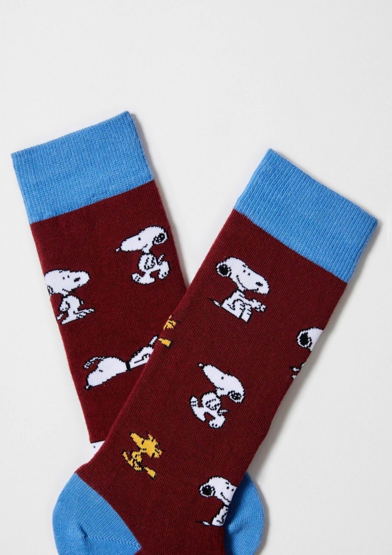 Besocks BeSnoopy Socks Burgundy