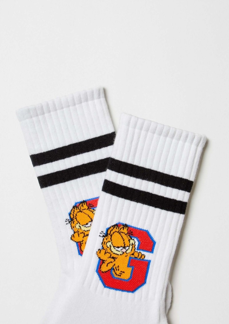 Besocks BeGarfield G Street Socks White