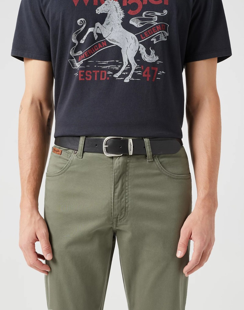 Wrangler Easy Leather Belt Black