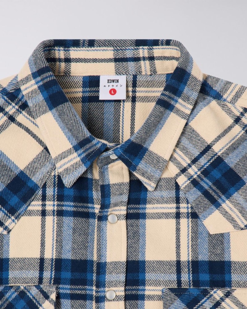 Edwin Western Shirt Navy/Blue Garment...