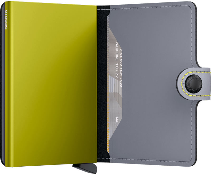 Secrid Mini Wallet Matte Grey/Lime
