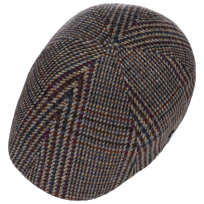 Lierys Glencheck Duck Cap Navy/Brown